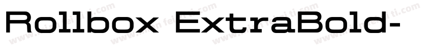 Rollbox ExtraBold字体转换